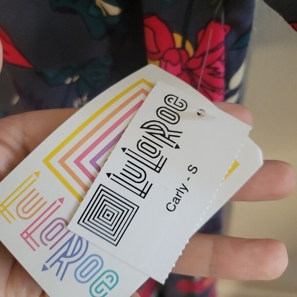 LulaRoe Women Floral Roses Dress Size Small - Picture 4 of 7